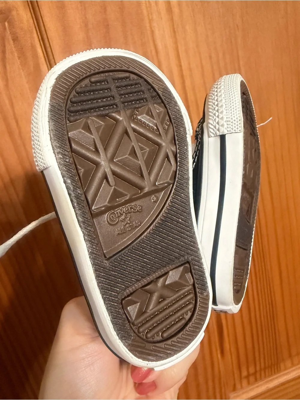 Baby Black Converse All Star Shoes 2c
